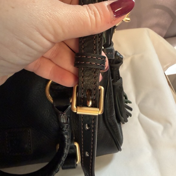 Dooney and Bourke Florentine Leather Micro Satchel Crossbody Bag Purse Black New - Picture 12 of 16